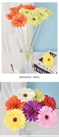 1 Bundle Silk Gerbera Wedding Home Decoration Artificial Flowers Home Decoration Sunflower Artificial Flowers - Ewkiki