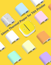 Phomemo T02 Pocket Printer Photo Journal Printing 53mm Sticker Labels Wireless Connection No-Ink Thermal Printing Long Battery Ewkiki