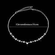 Fashion Crystal Bride Jewelry Set Rhinestone Silver-plated Wedding Dress Banquet Necklace Earring Set Ladies Gift Ewkiki