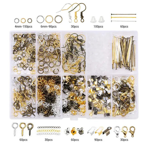 Jewelry Making Supplies Kit with Jewelry Tools, Jewelry Copper Wires Thread and Jewelry Findings for Jewelry Repair and Beading Ewkiki