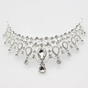 Luxury Bridal Jewelry Sets Women/Girl Gold Color Tiara/Crown Earrings Choker Necklace Bride Jewelry Set Ewkiki