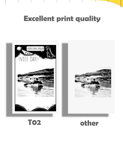 Phomemo T02 Pocket Printer Photo Journal Printing 53mm Sticker Labels Wireless Connection No-Ink Thermal Printing Long Battery Ewkiki