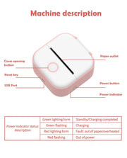 T02 Mini Thermal Printer Phomemo T02 Sticker Maker Machine Portable Bluetooth Pocket Printer Study Supplies for Photos Notes Ewkiki