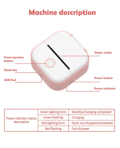T02 Mini Thermal Printer Phomemo T02 Sticker Maker Machine Portable Bluetooth Pocket Printer Study Supplies for Photos Notes Ewkiki
