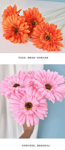 1 Bundle Silk Gerbera Wedding Home Decoration Artificial Flowers Home Decoration Sunflower Artificial Flowers - Ewkiki