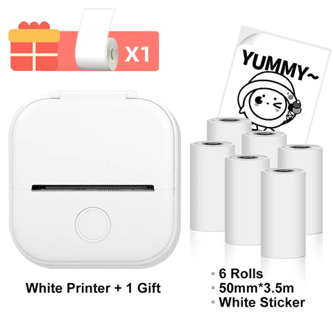 Phomemo T02 Wireless Pocket Thermal Printer Portable Mini Wirelessly BT Connect 203dpi Photo Label Memo List Printing Clearly Ewkiki