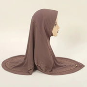 Luxury Ramadan Diamonds Chiffon Hijab Instant Hijab Women Muslim Scarf With Rhinestone Heavy Quality Headscarf Wraps Party Hijab Ewkiki