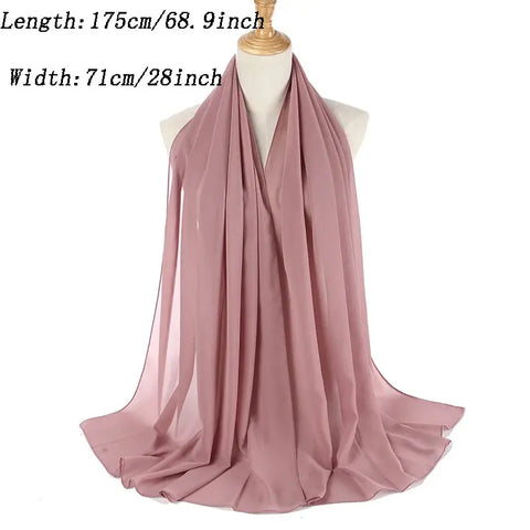 Fashion Beautiful Hijab Scarf Hijab Fashion Arabic Scarfs Plain Chiffon Hijab Scarf Ewkiki