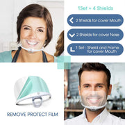 10 Pieces Chef Anti-Fog Cover Reusable Transparent Hygiene Safety Face Shield Plastic Anti-Splash Kitchen Mask Waiter Use