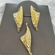 Women Jewelry Set High Quality Gold Plated Necklace Earring Light Weight Accessories African Party Outfit Yulaili Ewkiki