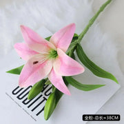 Artificial Lily Flower Wedding Home Decoration Fake Flowers High Quality Luxury Home Decoration Flower Arrangement Wedding - Ewkiki