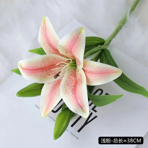 Artificial Lily Flower Wedding Home Decoration Fake Flowers High Quality Luxury Home Decoration Flower Arrangement Wedding - Ewkiki