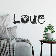 3D LOVE Cat Mirror Wall Sticker Acrylic Paste Home Decoration Cats Wallpaper Bathroom Bedroom Living Door Modern Home Decoration Ewkiki
