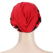 Indian Muslim Women Two Color Hijab Milk Silk Chemical Hat Braided Bead Hijab Islamic Hijab Ladies Bicolor Pearl Baotou Cap Ewkiki