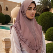 Luxury Ramadan Diamonds Chiffon Hijab Instant Hijab Women Muslim Scarf With Rhinestone Heavy Quality Headscarf Wraps Party Hijab Ewkiki
