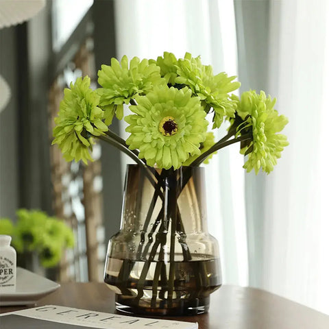 5/10PC Artificial Silk Gerbera Home Decoration Flower Heads Daisy for Wedding Holding Simulation Flowers Garden Home Decoration - Ewkiki