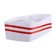 Kitchen Forward Cap Boat Shape Headwear Chef Hat Flat Breathable Cook Cap White Oil-Proof Catering Waiter Hat Cafe