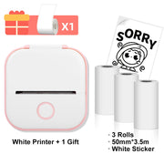 Phomemo T02 Wireless Pocket Thermal Printer Portable Mini Wirelessly BT Connect 203dpi Photo Label Memo List Printing Clearly Ewkiki