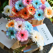 Artificial Silk Gerbera Flowers Wedding Home Decoration Fake Daisy Chrysanthemum Party Home Decoration 3Pcs 6Pcs Batch of 23cm - Ewkiki