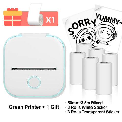 Phomemo T02 Wireless Pocket Thermal Printer Portable Mini Wirelessly BT Connect 203dpi Photo Label Memo List Printing Clearly Ewkiki
