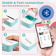 T02 Mini Thermal Printer Phomemo T02 Sticker Maker Machine Portable Bluetooth Pocket Printer Study Supplies for Photos Notes Ewkiki