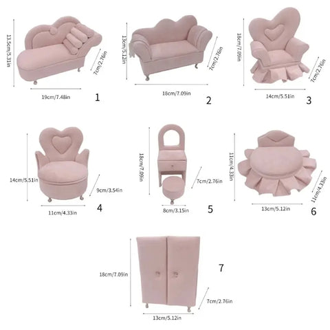 Sofa Shaped Jewelry Box Beautiful Jewelry Case Jewelry Storage Organizers Plush Texture for Fashionable Jewelry Storage Ewkiki
