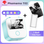 Phomemo T02 Pocket Printer Mini Portable Label Maker Self-adhesive Sticker mini impresora portatil impresora etiqueta adhesivas Ewkiki