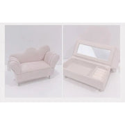 Sofa Shaped Jewelry Box Beautiful Jewelry Case Jewelry Storage Organizers Plush Texture for Fashionable Jewelry Storage Ewkiki