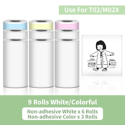 T02 Portable Printer Phomemo Mini Sticker Printer Self-adhesive Labels Inkless Sticker Printer for Journal, Notes, Photo, DIY Ewkiki