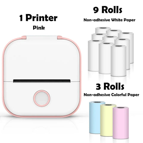 Phomemo T02 Portable Mini Wireless Thermal Pocket Printer Self-adhesive Stickers Use for DIY,Journal Sticker impresora portátil Ewkiki