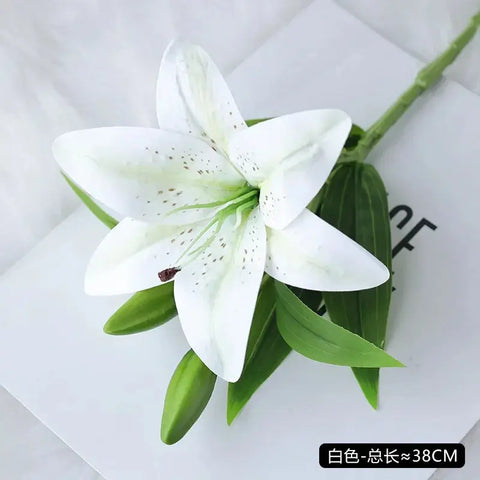 Artificial Lily Flower Wedding Home Decoration Fake Flowers High Quality Luxury Home Decoration Flower Arrangement Wedding - Ewkiki