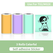 T02 Portable Printer Phomemo Mini Sticker Printer Self-adhesive Labels Inkless Sticker Printer for Journal, Notes, Photo, DIY Ewkiki