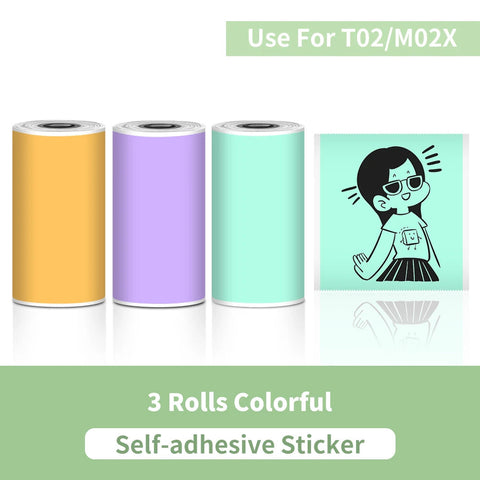 T02 Portable Printer Phomemo Mini Sticker Printer Self-adhesive Labels Inkless Sticker Printer for Journal, Notes, Photo, DIY Ewkiki