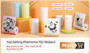 Phomemo T02 Portable Mini Wireless Thermal Pocket Printer Self-adhesive Stickers Use for DIY,Journal Sticker impresora portátil Ewkiki