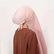 Muslim Instant Hijab Glitter Hijab With Cap Bonnet Instant Satin Silk Hijab Pinless Shawl Headscarf Under Scarf Cover Headwrap Ewkiki