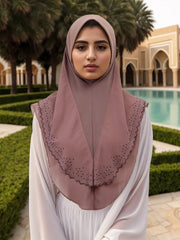 Luxury Ramadan Diamonds Chiffon Hijab Instant Hijab Women Muslim Scarf With Rhinestone Heavy Quality Headscarf Wraps Party Hijab Ewkiki