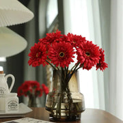 5/10PC Artificial Silk Gerbera Home Decoration Flower Heads Daisy for Wedding Holding Simulation Flowers Garden Home Decoration - Ewkiki