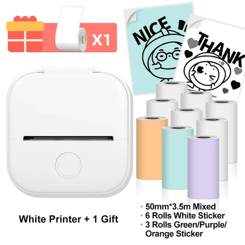 Phomemo T02 Portable Mini Thermal Printer Wirelessly BT 203dpi Photo Label Memo List Printing With USB Cable Imprimante Portable Ewkiki