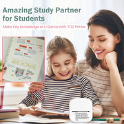 Phomemo T02 Wireless Pocket Thermal Printer Portable Mini Wirelessly BT Connect 203dpi Photo Label Memo List Printing Clearly Ewkiki