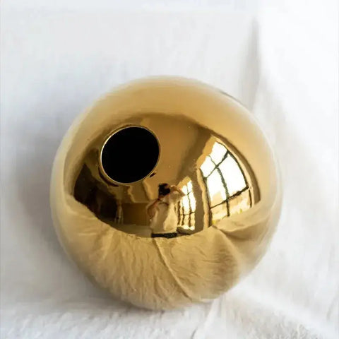 Plating Golden Ball Ceramic Vase Ornaments Crafts Art Hydroponic VasesFlower Pot  Home Decoration Ornament Gift Home Decoration - Ewkiki