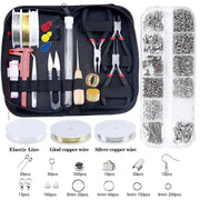 Jewelry Making Supplies Kit with Jewelry Tools, Jewelry Copper Wires Thread and Jewelry Findings for Jewelry Repair and Beading Ewkiki