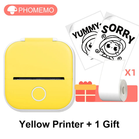 Phomemo T02 Wireless Pocket Thermal Printer Portable Mini Wirelessly BT Connect 203dpi Photo Label Memo List Printing Clearly Ewkiki