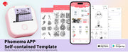 T02 Portable Printer Phomemo Mini Sticker Printer Self-adhesive Labels Inkless Sticker Printer for Journal, Notes, Photo, DIY Ewkiki