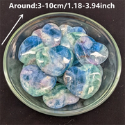 1pc Elegant feather fluorite heart shaped love, home decoration stone, crystal collection decoration, home decoration love stone - Ewkiki