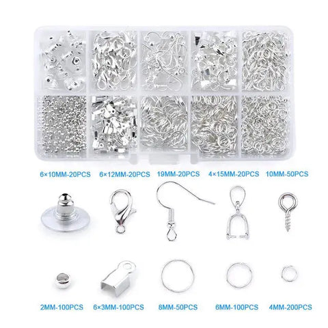 Jewelry Making Supplies Kit with Jewelry Tools, Jewelry Copper Wires Thread and Jewelry Findings for Jewelry Repair and Beading Ewkiki