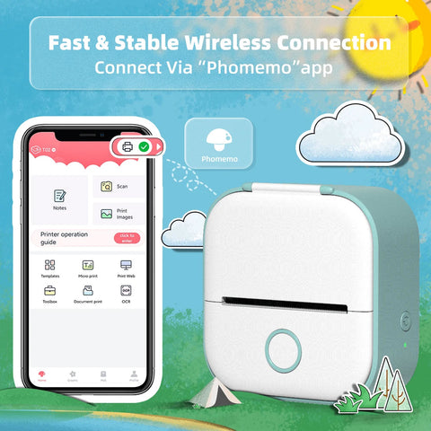 Phomemo T02 Portable Mini Thermal Printer Wirelessly BT 203dpi Photo Label Memo List Printing With USB Cable Imprimante Portable Ewkiki