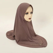 Luxury Ramadan Diamonds Chiffon Hijab Instant Hijab Women Muslim Scarf With Rhinestone Heavy Quality Headscarf Wraps Party Hijab Ewkiki