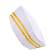 Kitchen Forward Cap Boat Shape Headwear Chef Hat Flat Breathable Cook Cap White Oil-Proof Catering Waiter Hat Cafe
