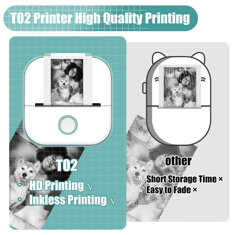 Phomemo T02 Pocket Printer Mini Portable Label Maker Self-adhesive Sticker mini impresora portatil impresora etiqueta adhesivas Ewkiki