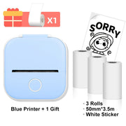 T02 Mini Thermal Printer Phomemo T02 Sticker Maker Machine Portable Bluetooth Pocket Printer Study Supplies for Photos Notes Ewkiki
